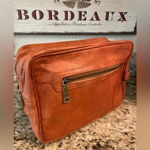 EUC Berliner Durable Forever Cognac Dopp Bag